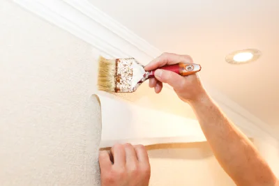 Pose de papier peint à Larrau — revêtements muraux et toiles de verre
